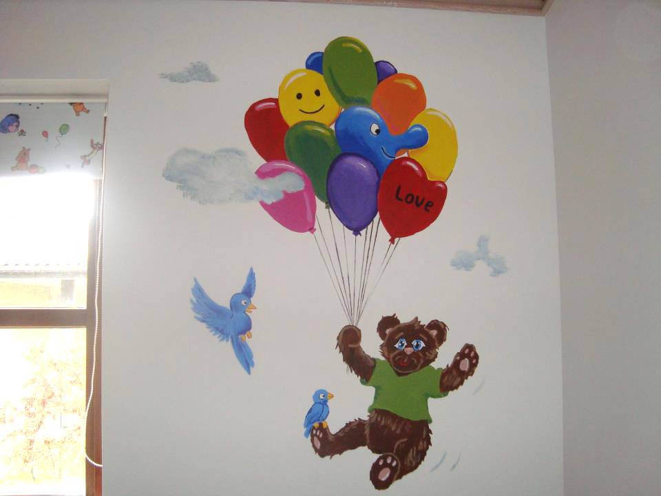 Vægmaleri på børneværelse